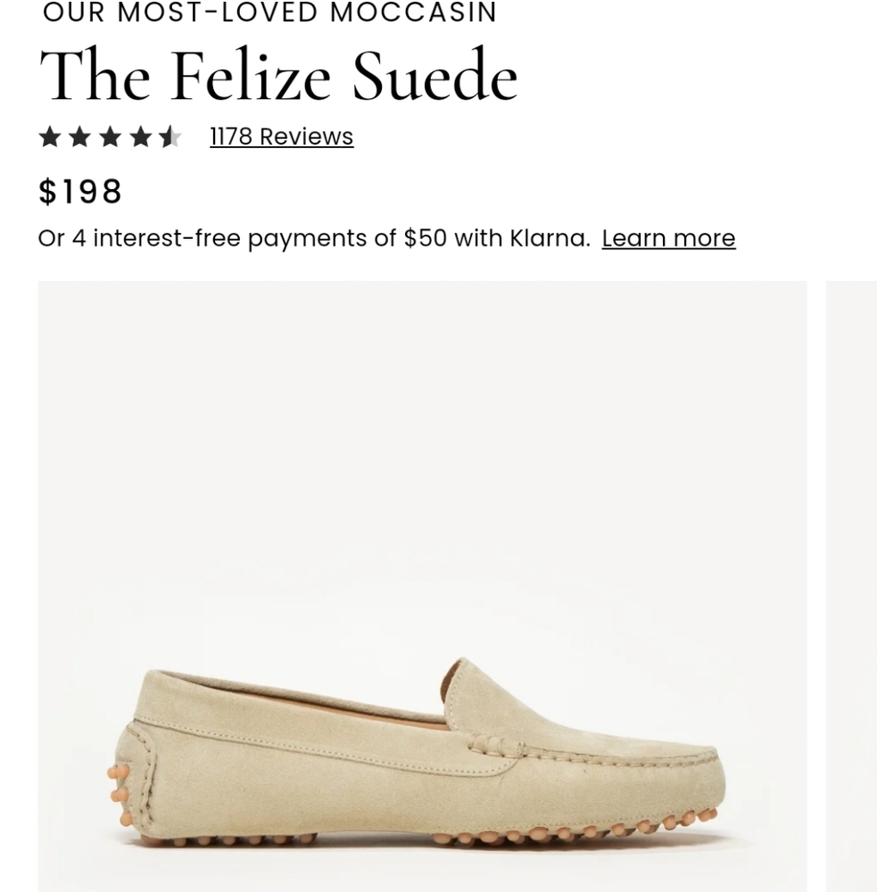 M. Gemi Felize Suede Moccasins in Light Beige